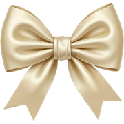 Cream bow  sticker