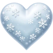Snow heart sticker