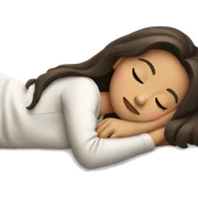 Brunette girl sleeping sticker