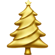 gold christmas tree sticker