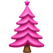 pink christmas tree sticker