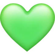 Light green heart sticker