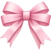 light pink ribbon bow sticker