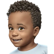smiling boy in white shirt sticker