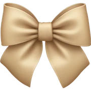 Beige bow sticker