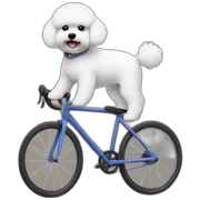 Bichon frisé cycling sticker