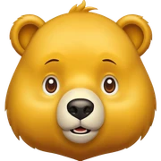 Yellow bear sticker