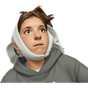 brown haired girl in hoodie sticker