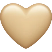 beige heart sticker