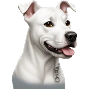 White-black amstaff sticker