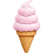 Pale pink ice cream sticker