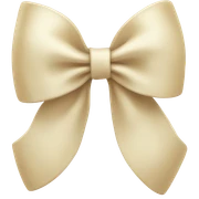 A cream coloured bow sticker