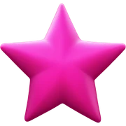 Hot pink star sticker