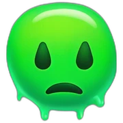 neon green blob sticker