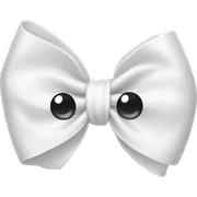 White bow sticker