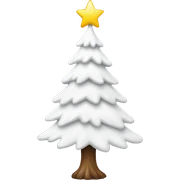 White Christmas tree sticker