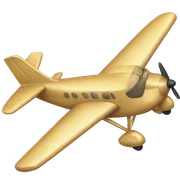 light golden plane  sticker