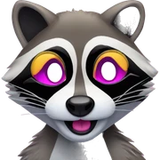 lisa frank raccoon  sticker