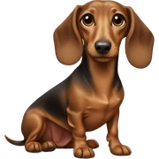 light brown dachshund  sticker