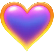 Sun heart sticker