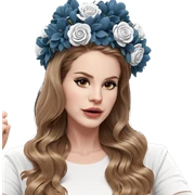 girl with flower crown sticker