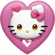 hello kitty with heart sticker