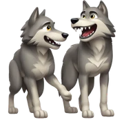 Wolf best friends sticker