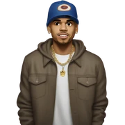 Hyper Realistic Chris Brown  sticker