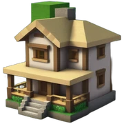 minecraft house sticker