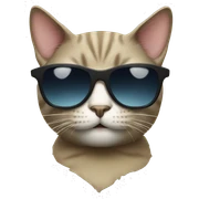 Cat with sunglasses sticker