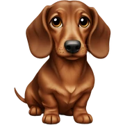 Brown haired dachshund long hair sticker
