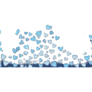 Sparkle blue heart sticker