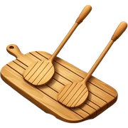 Paddles in water sticker