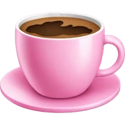 Pink coffee sticker