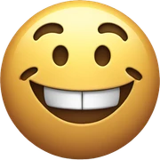 smiling smiley with big ball up sticker
