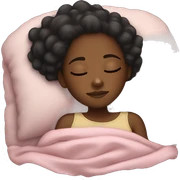 black girl sleeping sticker