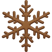 brown snowflake sticker