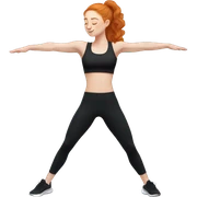 Aesthetic cute Ginger girl in black gym fit stretching  sticker