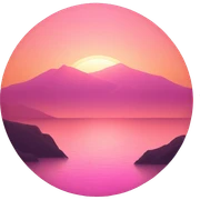 Pink toned sunset sticker
