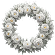 White wreath  sticker