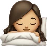 Brunette girl sleeping sticker