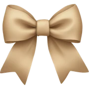 beige bow  sticker
