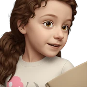 realistic girl with brown hair sticker