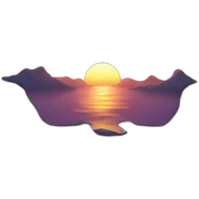 Sunset sticker