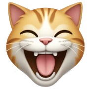cat laughing sticker