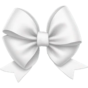 White bow sticker