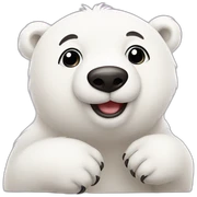 love cute polar bear sticker
