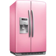 large fancy pink refrigerator sticker