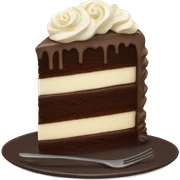 Whole chocolate cake with vanilla frosting sticker
