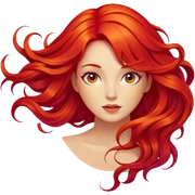 Woman with red hair sticker